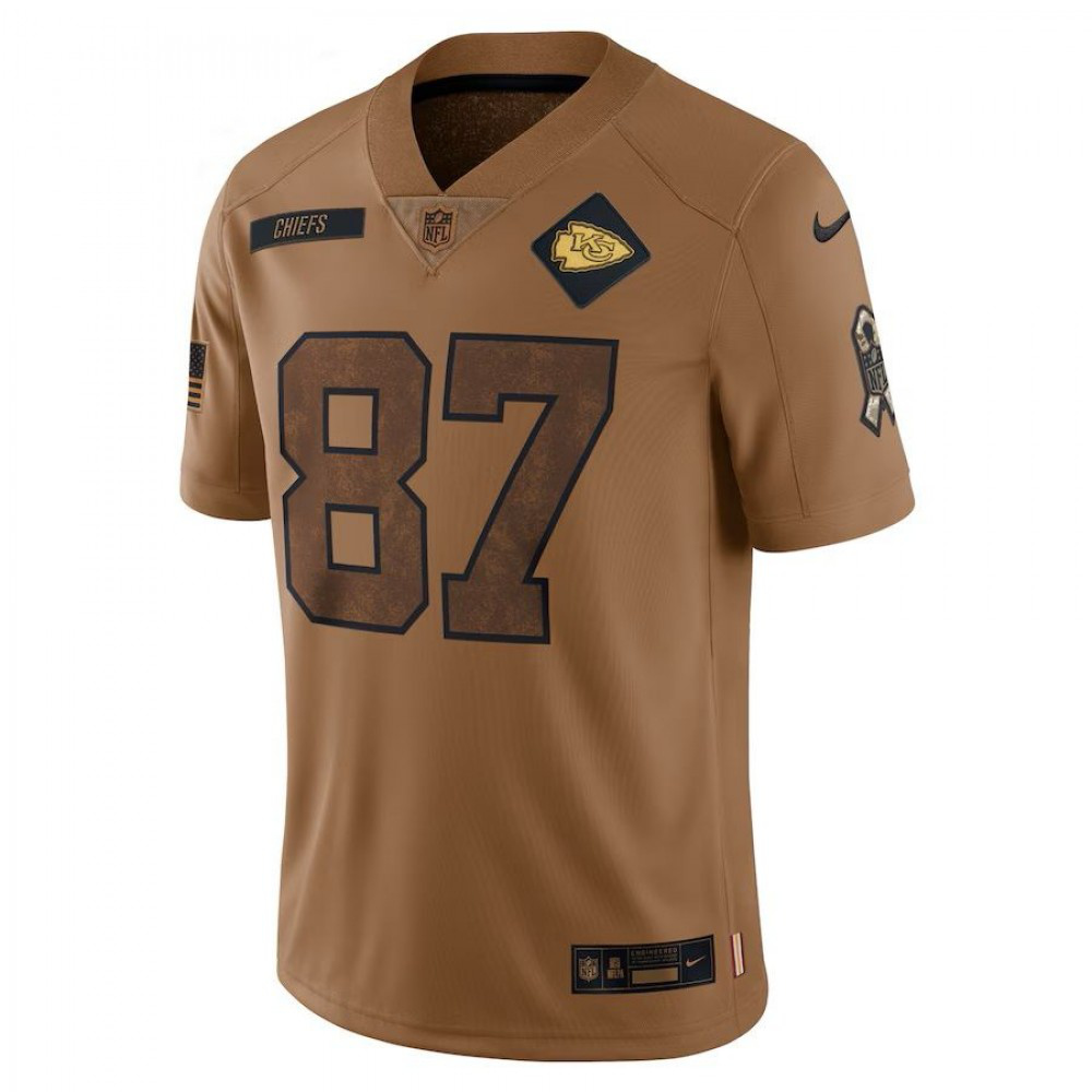 Travis Kelce Kansas City Chiefs Nike 2023 Salute To Service Limited Jersey - Brown-Profan Arena